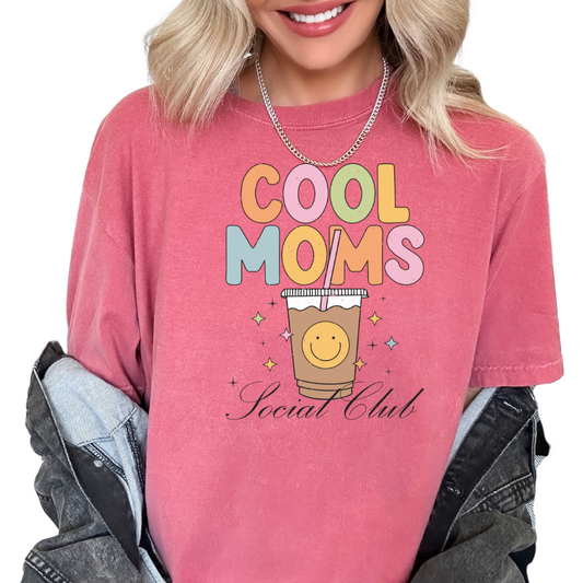 Cool Moms Social Club Mom DTF TRANSFER or UV DTF STICKER DECAL