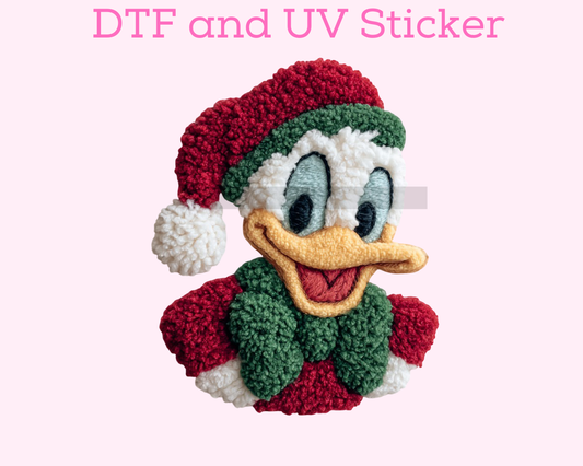 Magical Duck Christmas DTF TRANSFER or UV DTF STICKER