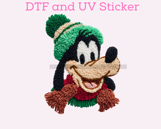 Magical Dog Christmas DTF TRANSFER or UV DTF STICKER