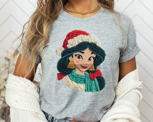 Magical Faux Yarn Princess Christmas DTF TRANSFER or UV DTF STICKER