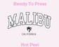 Varsity Malibu California Trendy DTF TRANSFER