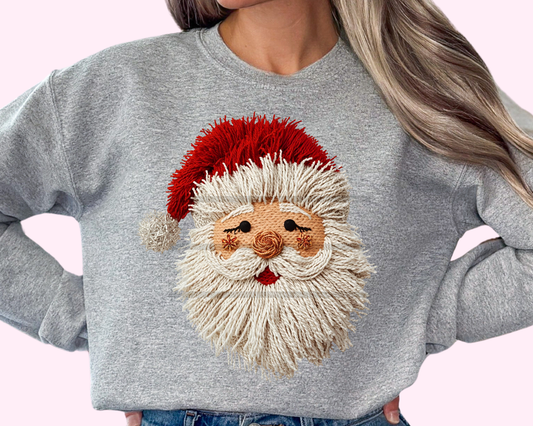 Faux Yarn Santa Christmas DTF TRANSFER