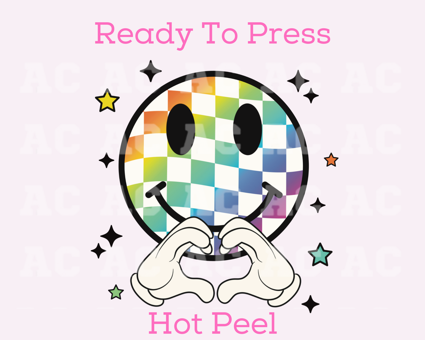 Autism Smiley (Checkered) DTF TRANSFER or Uv Dtf Sticker