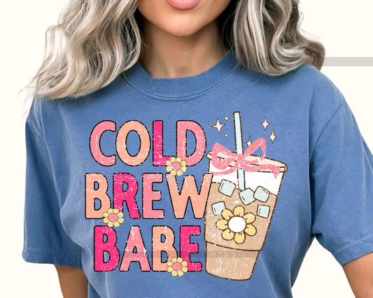 Cold Brew Babe Coffee DTF TRANSFER