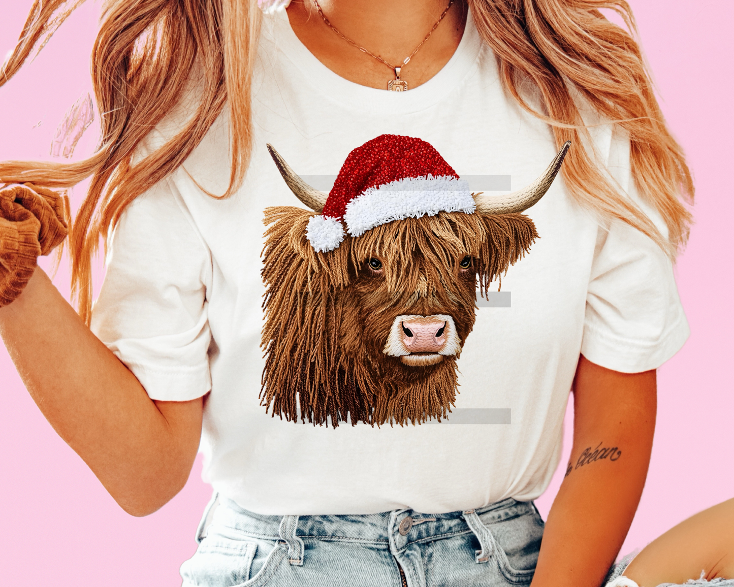 Christmas Cow Western Christmas DTF TRANSFER