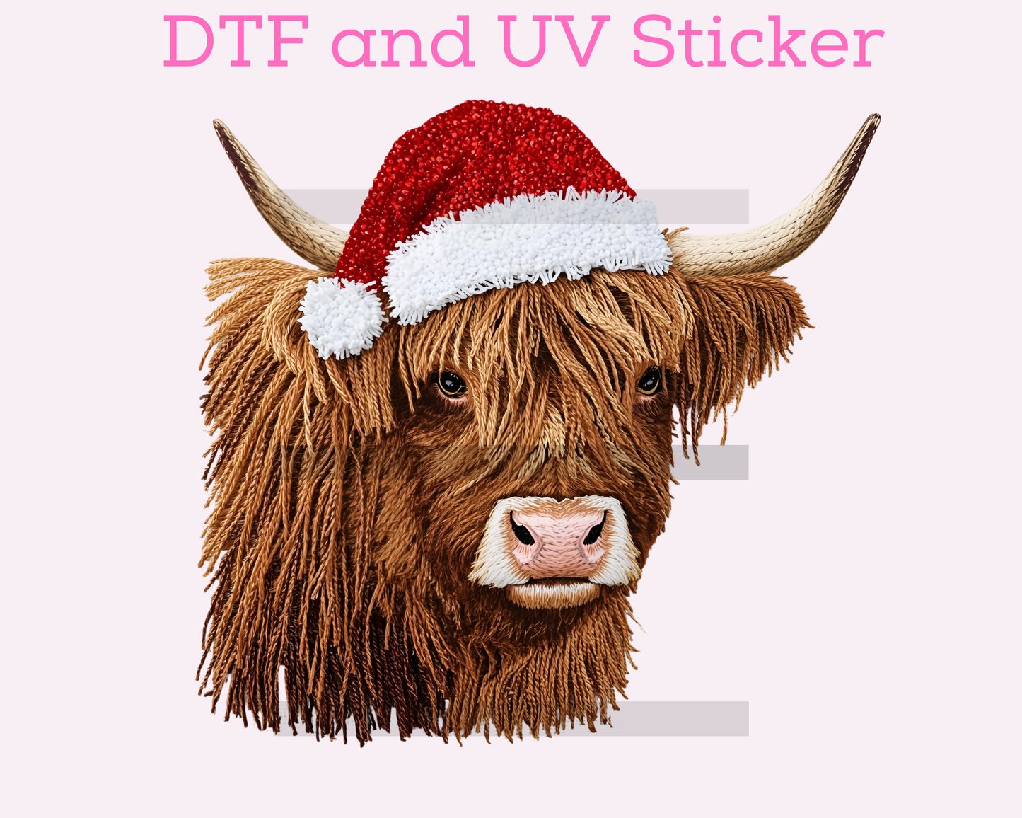 Christmas Cow Western Christmas DTF TRANSFER