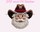 Cowboy Santa faux Yarn Western Christmas DTF TRANSFER