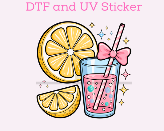 Lemonade  DTF TRANSFER or UV DTF STICKER