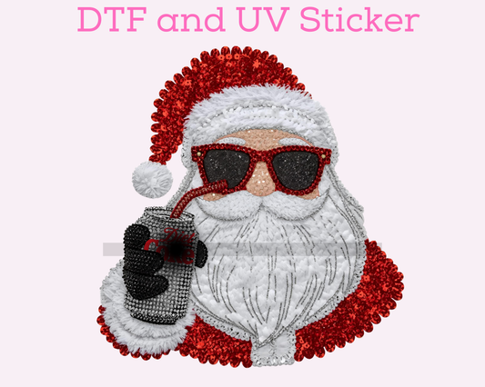 Diet Soda Santa Christmas DTF TRANSFER