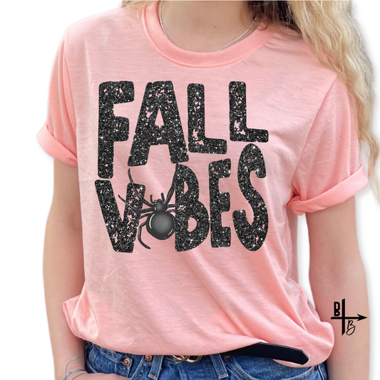 Fall Vibes Spider (Distressed) DTF TRANSFER or UV DTF STICKER DECAL