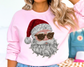 Leopard Glasses Santa Christmas DTF TRANSFER or UV DTF STICKER