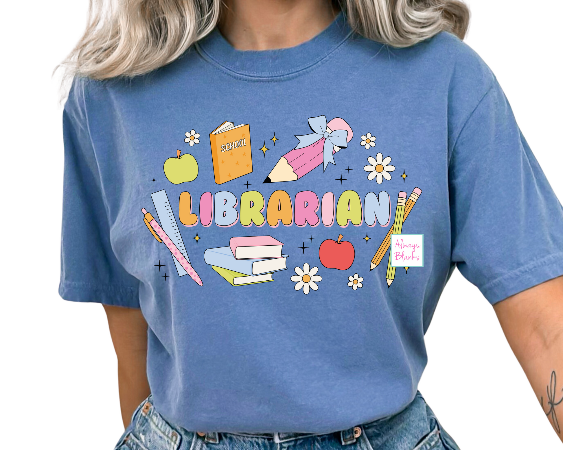 Librarian DTF TRANSFER or UV DTF STICKER DECAL