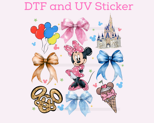 Magical Snacks Bow Castle DTF TRANSFER or UV DTF STICKER
