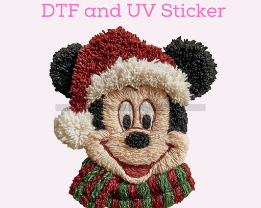 Magical Boy Mouse Christmas DTF TRANSFER or UV DTF STICKER