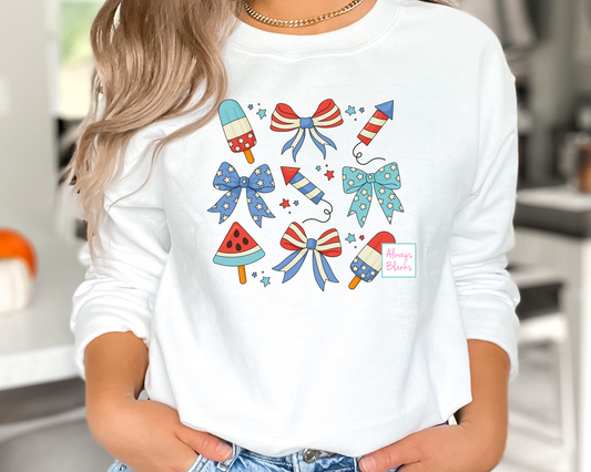 USA Collage Patriotic DTF TRANSFER or UV DTF STICKER 4th of July