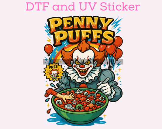 Penny Cereal Halloween DTF TRANSFER or UV DTF STICKER