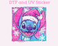 Magical Alien Christmas DTF TRANSFER or UV DTF STICKER