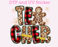 Teacher Plaid Christmas DTF TRANSFER  or UV STICKER
