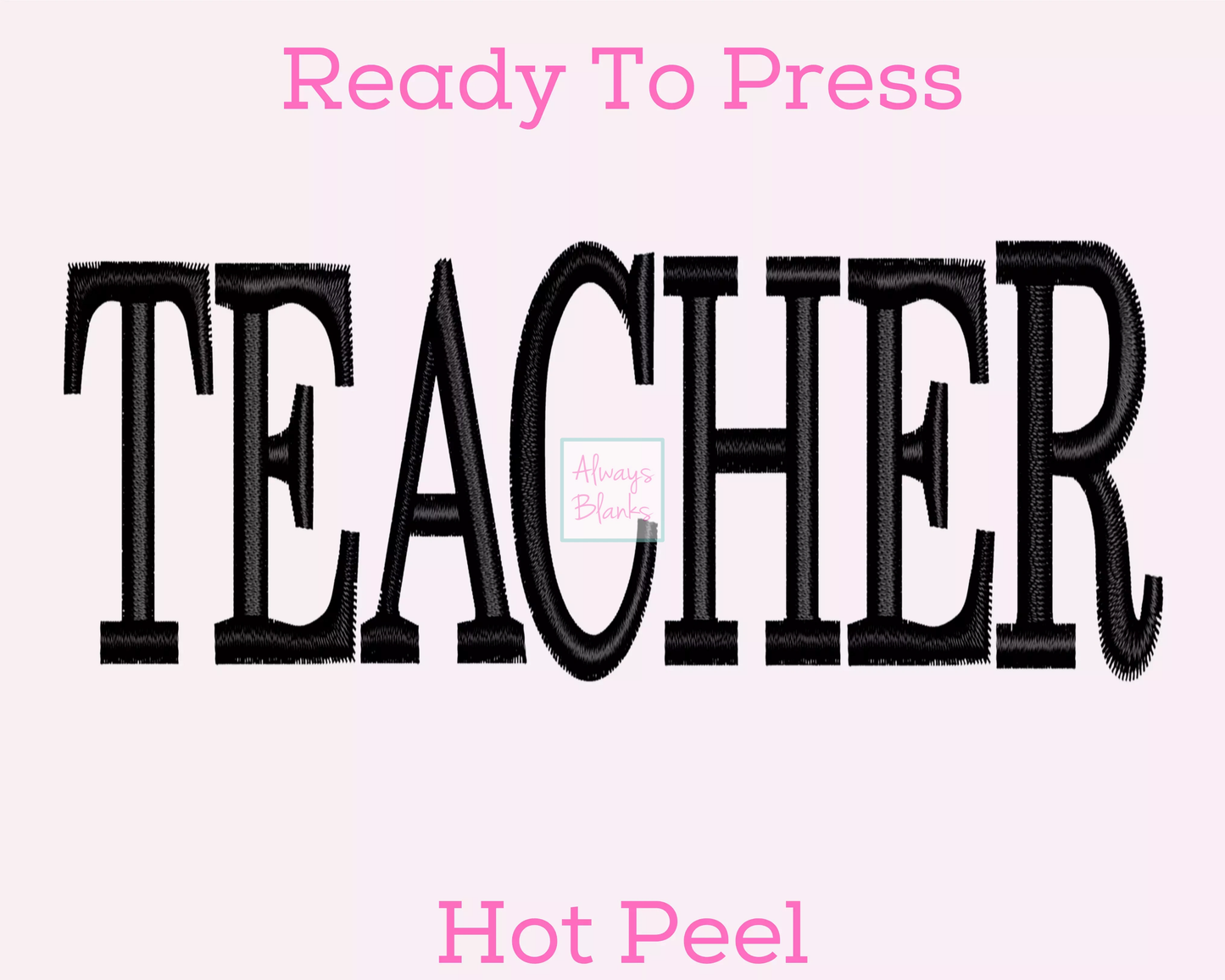 Teacher Faux Embroidery Teacher DTF TRANSFER or UV DTF STICKER DECAL