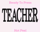 Teacher Faux Embroidery Teacher DTF TRANSFER or UV DTF STICKER DECAL